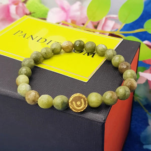 Green Jade Diamond Cut Bracelet