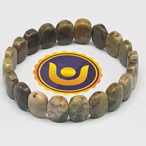 Green Jade Oval Faceted Bracelet