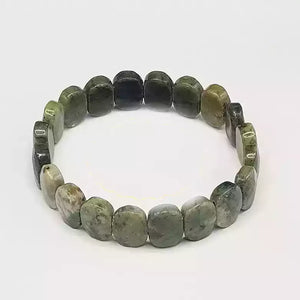 Green Jade Oval Faceted Bracelet