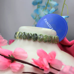 Green Jade Oval Faceted Bracelet