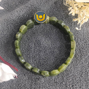 Green Jade Oval Faceted Bracelet