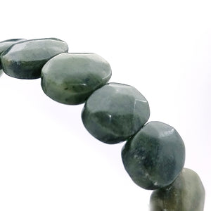 Green Jade Oval Faceted Bracelet
