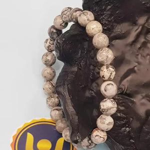 Grey Jasper Diamond Cut Bracelet