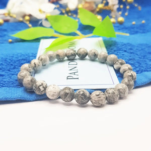 Grey Jasper Diamond Cut Bracelet