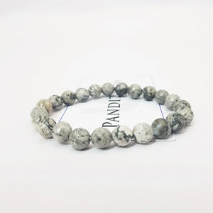 Grey Jasper Diamond Cut Bracelet