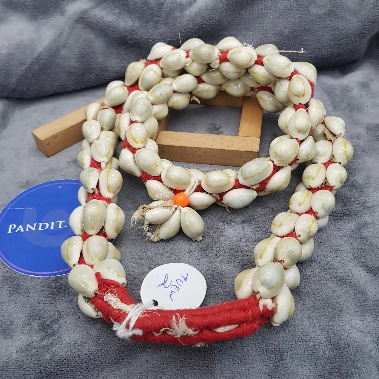 Grey Laxmi Kaudi Mala Four Layer