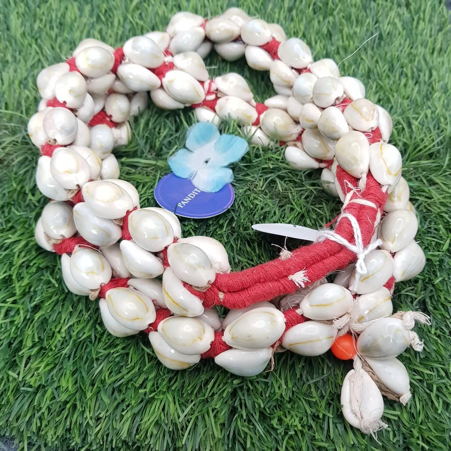 Grey Laxmi Kaudi Mala Four Layer