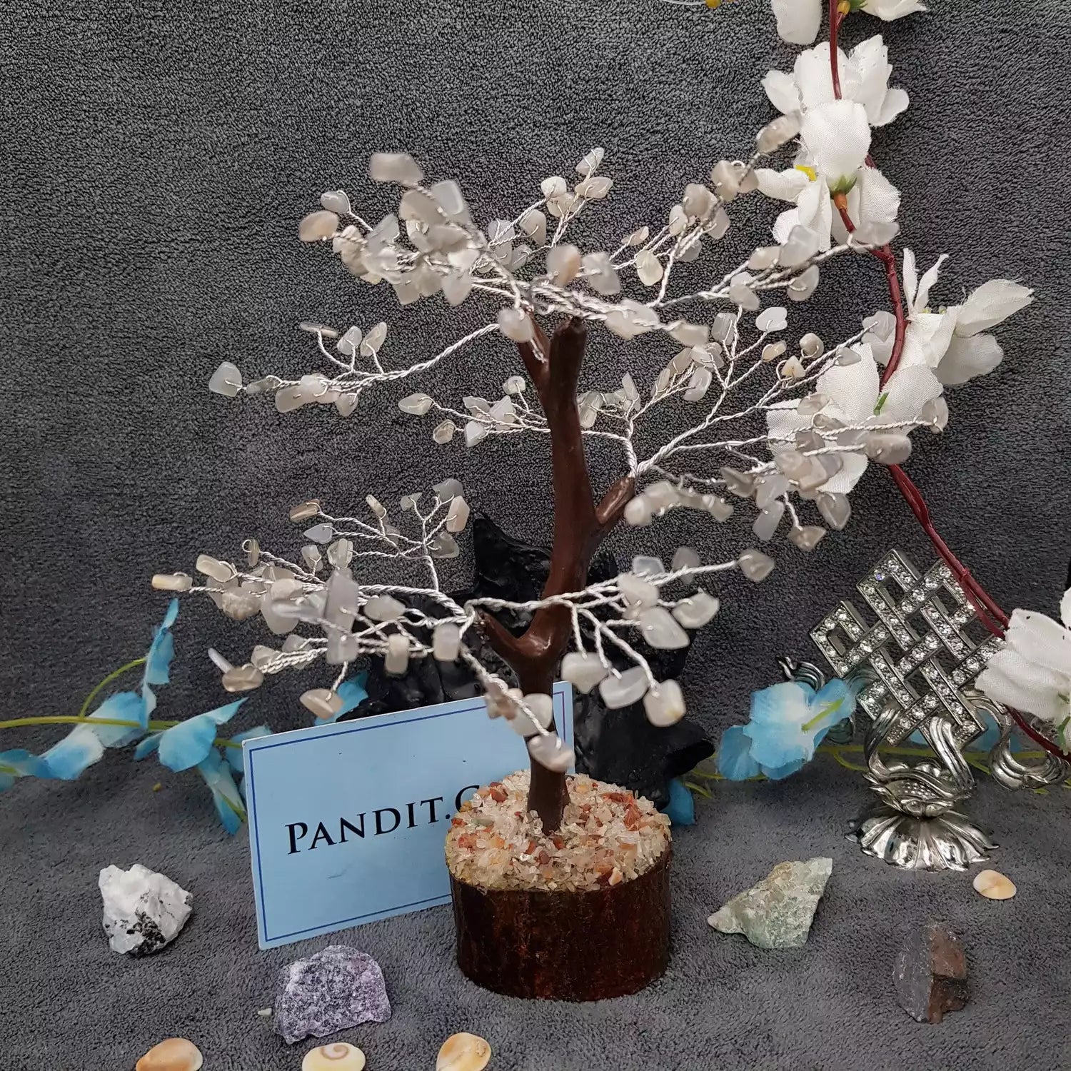 Grey Moonstone Gemstone Tree