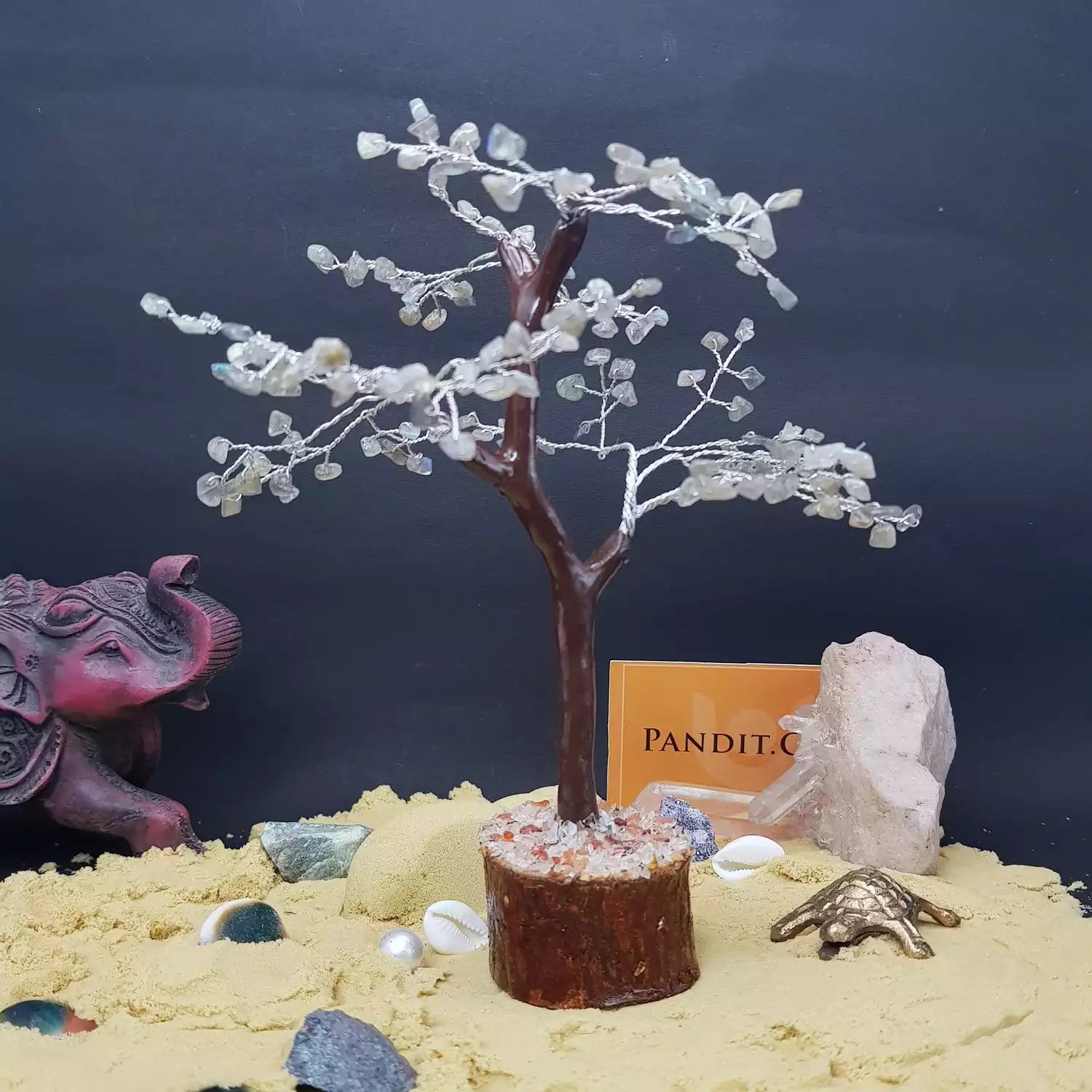 Grey Moonstone Gemstone Tree