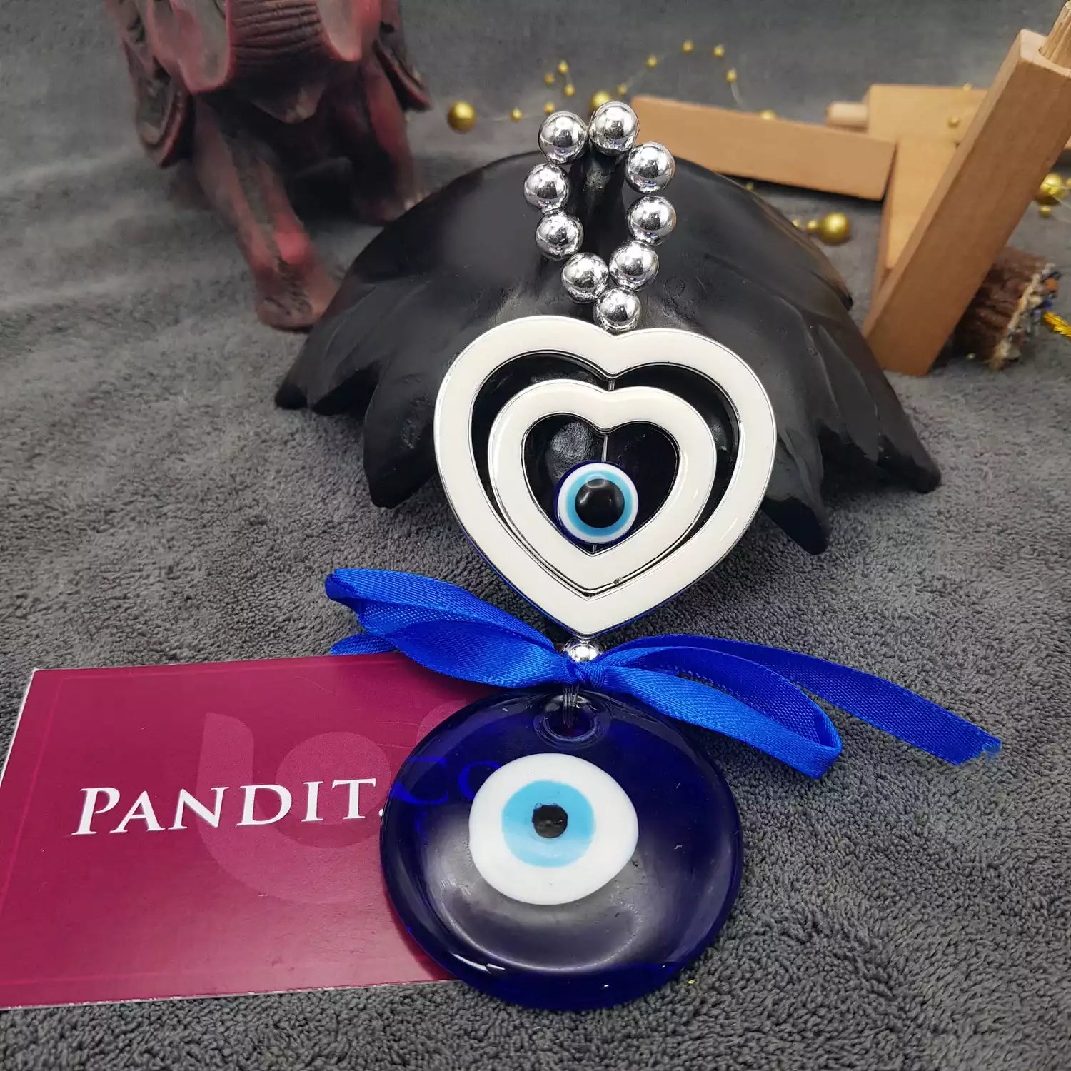 Heart Shape Evil Eye Hanging for Good Luck — main product view