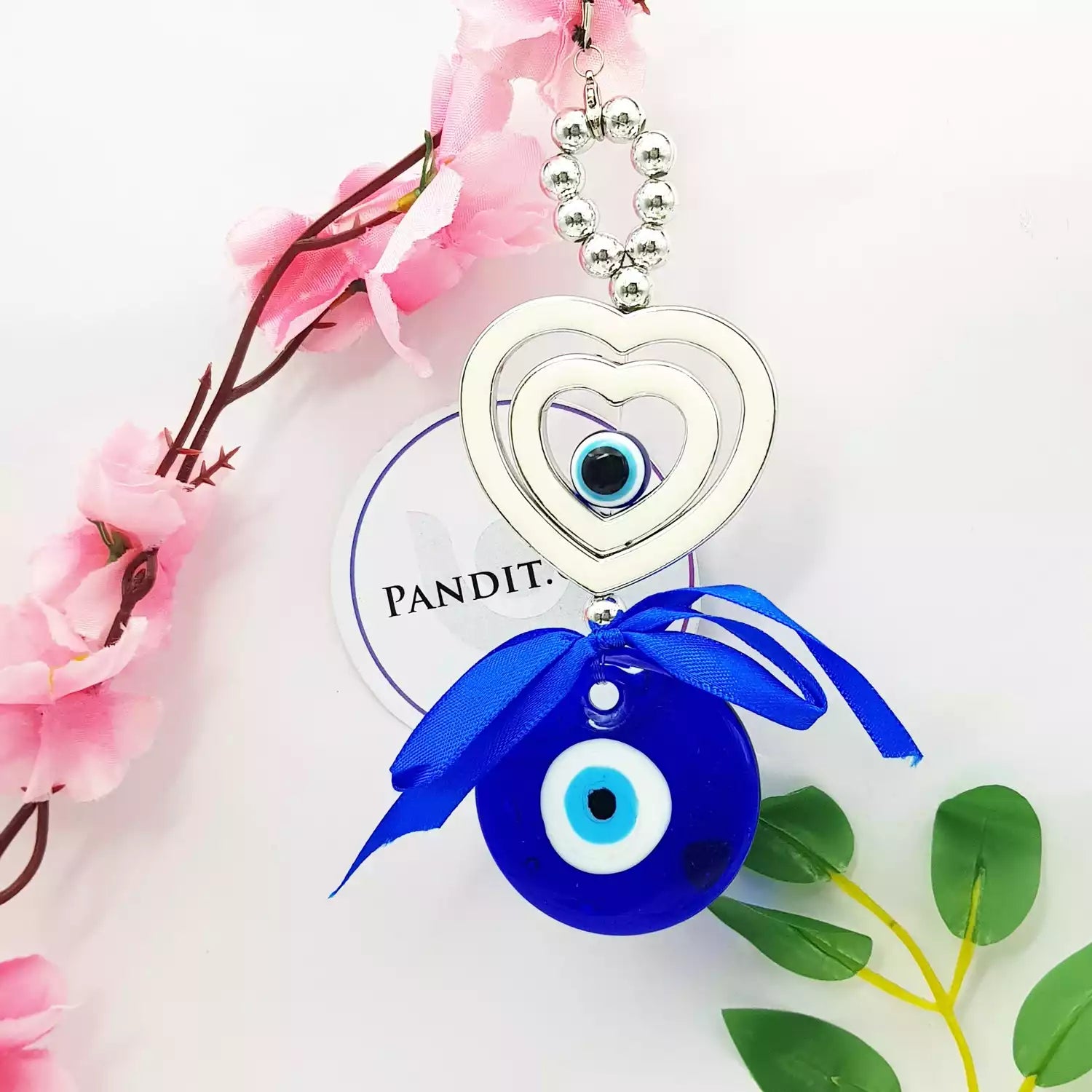 Heart Shape Evil Eye Hanging for Good Luck — close-up detail showing texture and craftsmanship