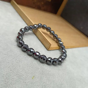 Hematite Diamond Cut Bracelet