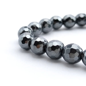 Hematite Diamond Cut Bracelet
