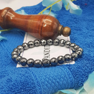 Hematite Diamond Cut Bracelet