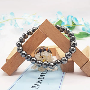 Hematite Diamond Cut Bracelet