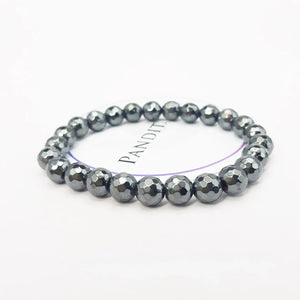 Hematite Diamond Cut Bracelet