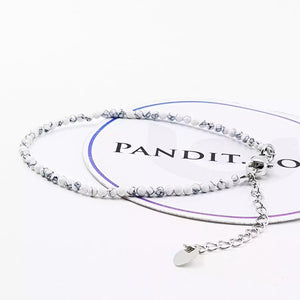 Howlite Adjustable Diamond Cut Bracelet