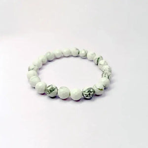 Howlite Diamond Cut Bracelet