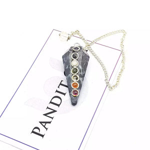 Indigo Gabbro 7 Chakra Dowsing Pendulum