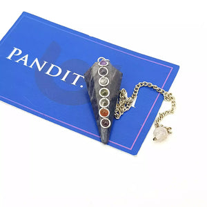 Iolite 7 Chakra Dowsing Pendulum