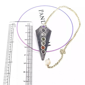 Iolite 7 Chakra Dowsing Pendulum