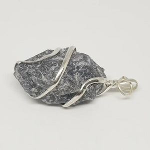 Iolite Spiral Pendant