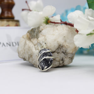 Iolite Spiral Pendant