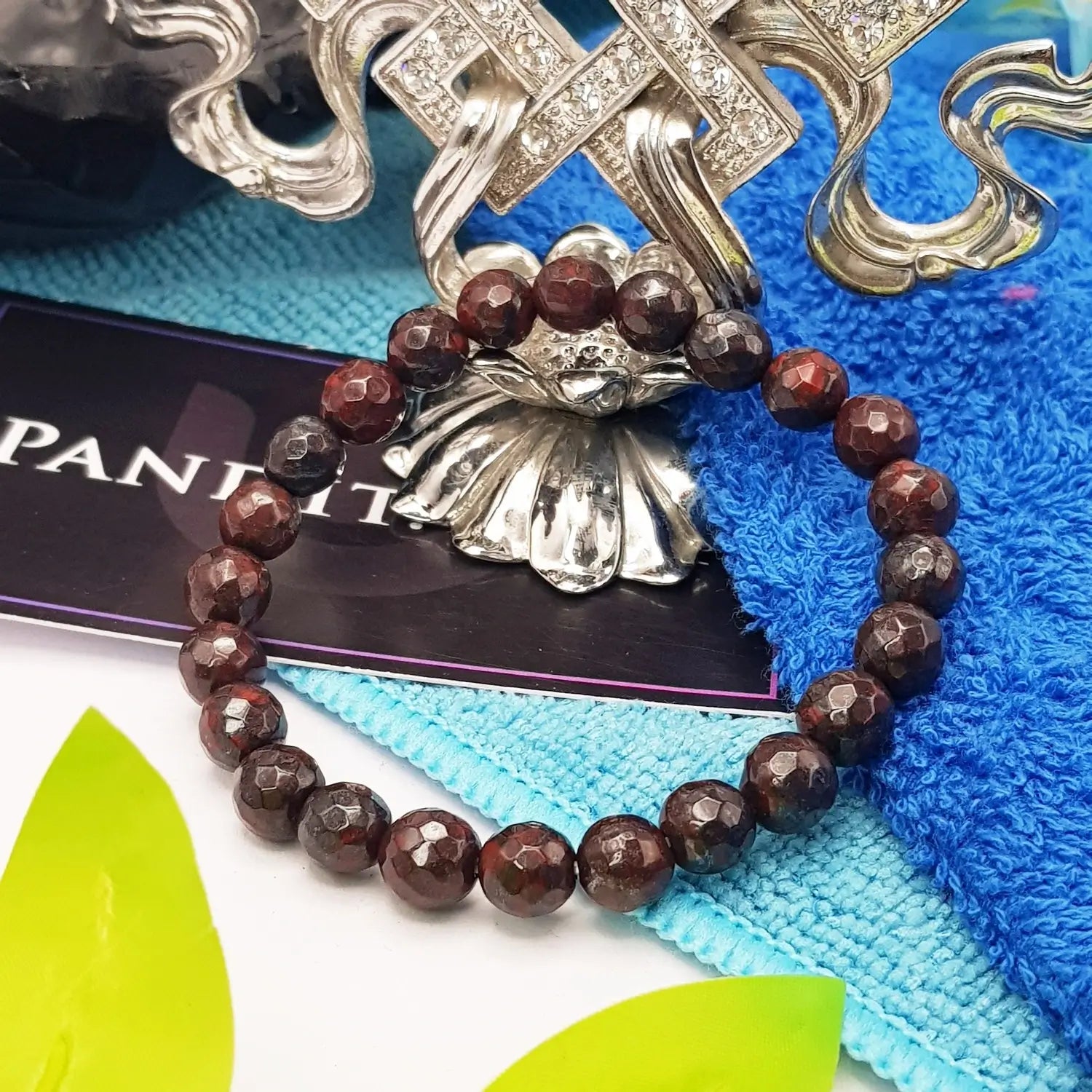 Iron Tiger Eye Diamond Cut Bracelet