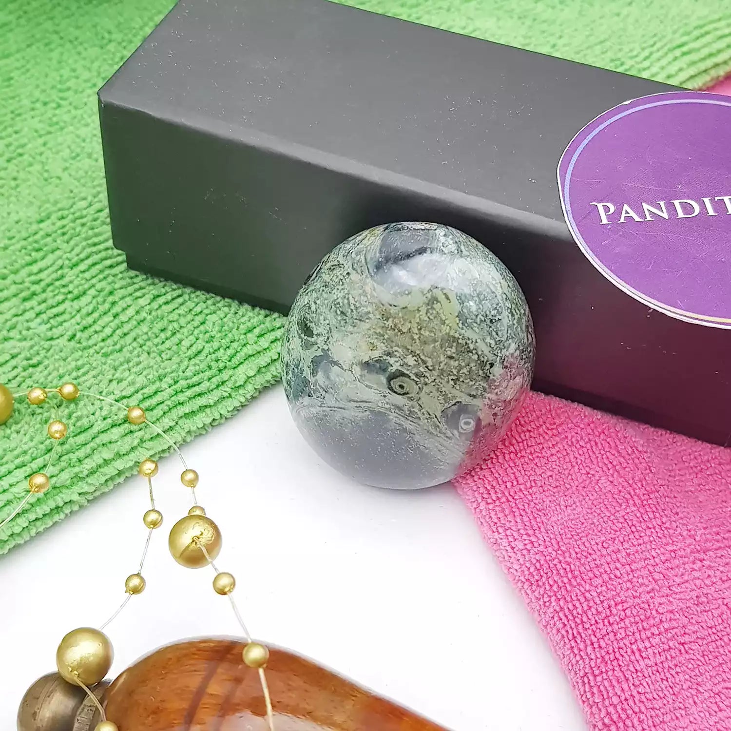 Kambaba Jasper Healing Crystal Palm Stone