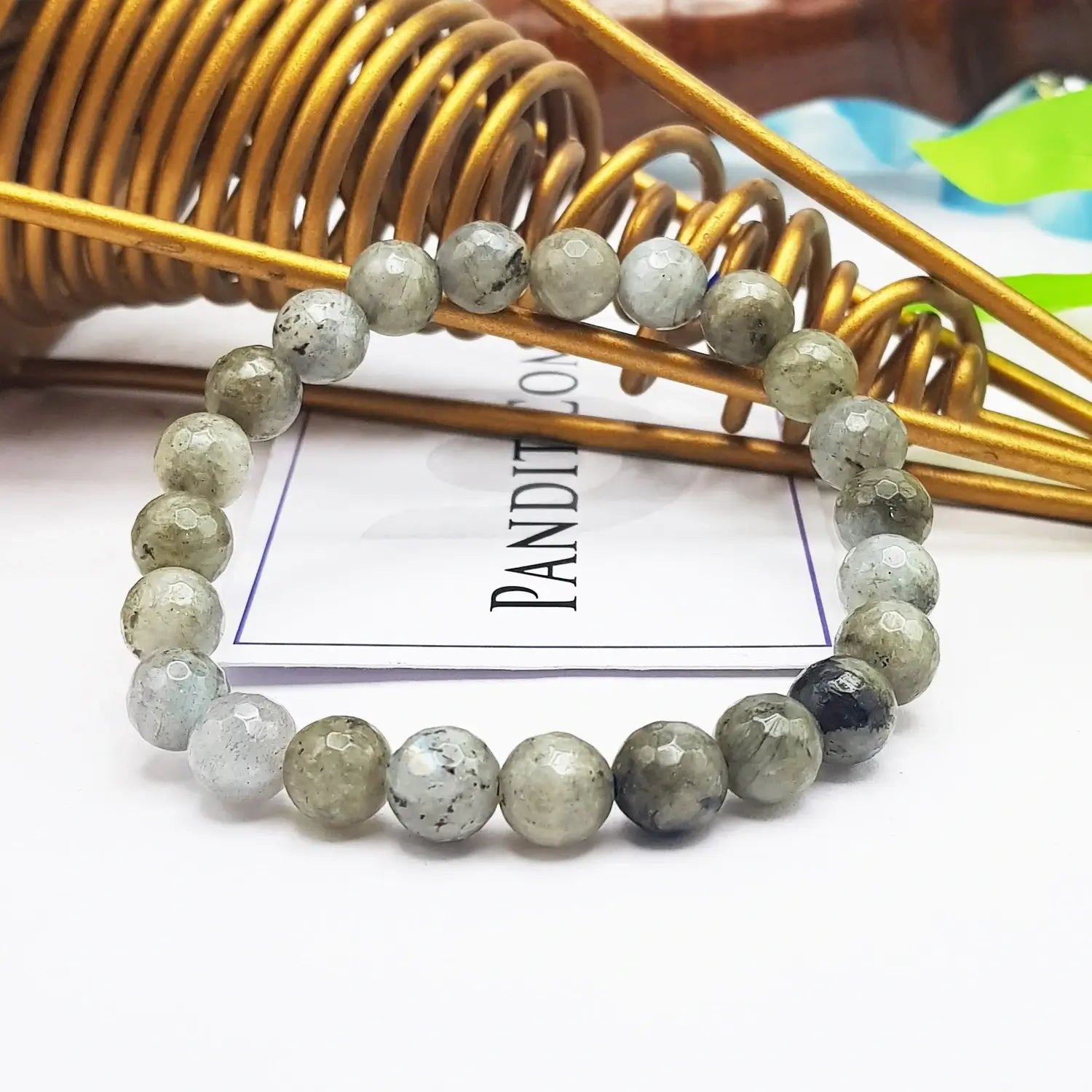Labradorite Diamond Cut Bracelet