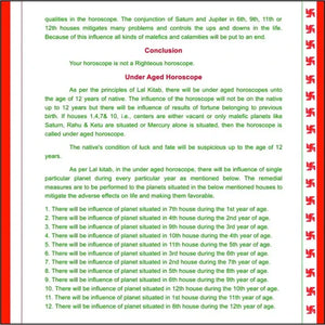 Lal Kitab Horoscope Platinum Online Horoscope