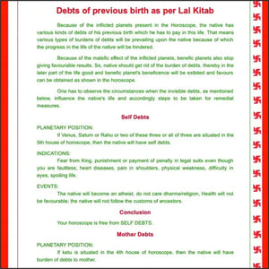 Lal Kitab Horoscope Platinum Online Horoscope