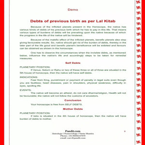 Lal Kitab Horoscope Silver Online Horoscope