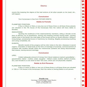 Lal Kitab Horoscope Silver Online Horoscope