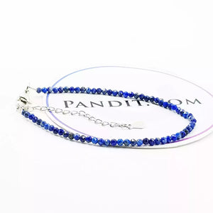 Lapis Lazuli Adjustable Diamond Cut Bracelet