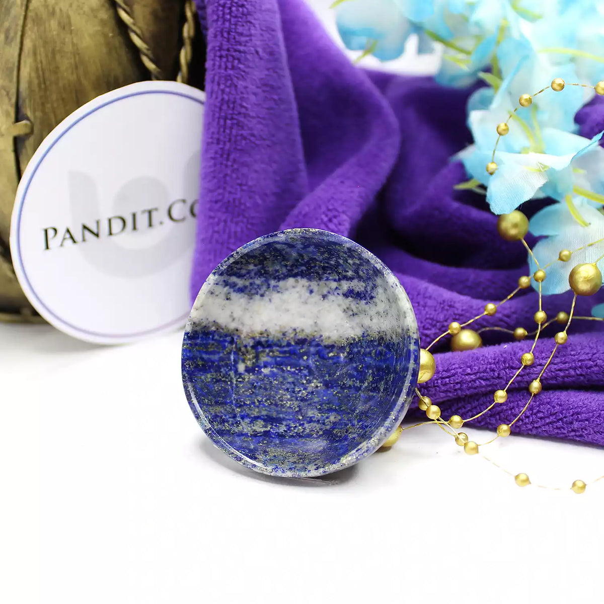 Lapis Lazuli Bowl — full bowl view from above