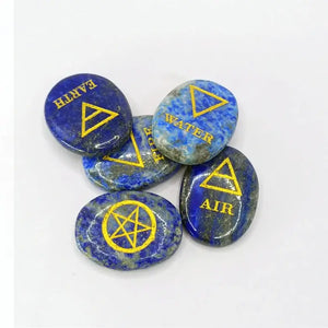 Lapis Lazuli Five Elements Symbol Stone Set