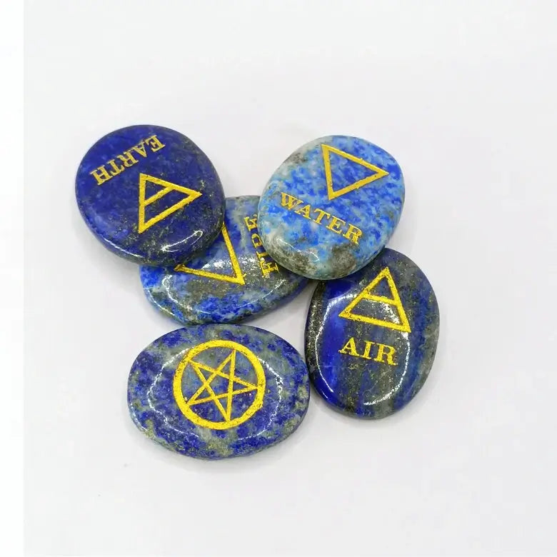Lapis Lazuli Five Elements Symbol Stone Set