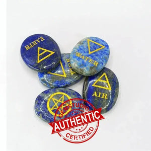 Lapis Lazuli Five Elements Symbol Stone Set