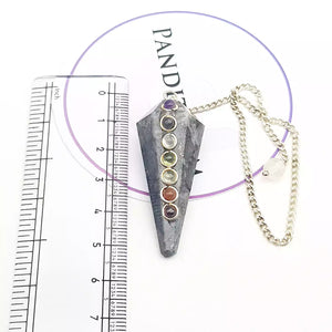 Larvikite 7 Chakra Dowsing Pendulum