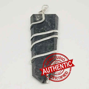 Larvikite Spiral Pencil Pendant