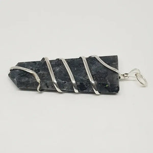 Larvikite Spiral Pencil Pendant