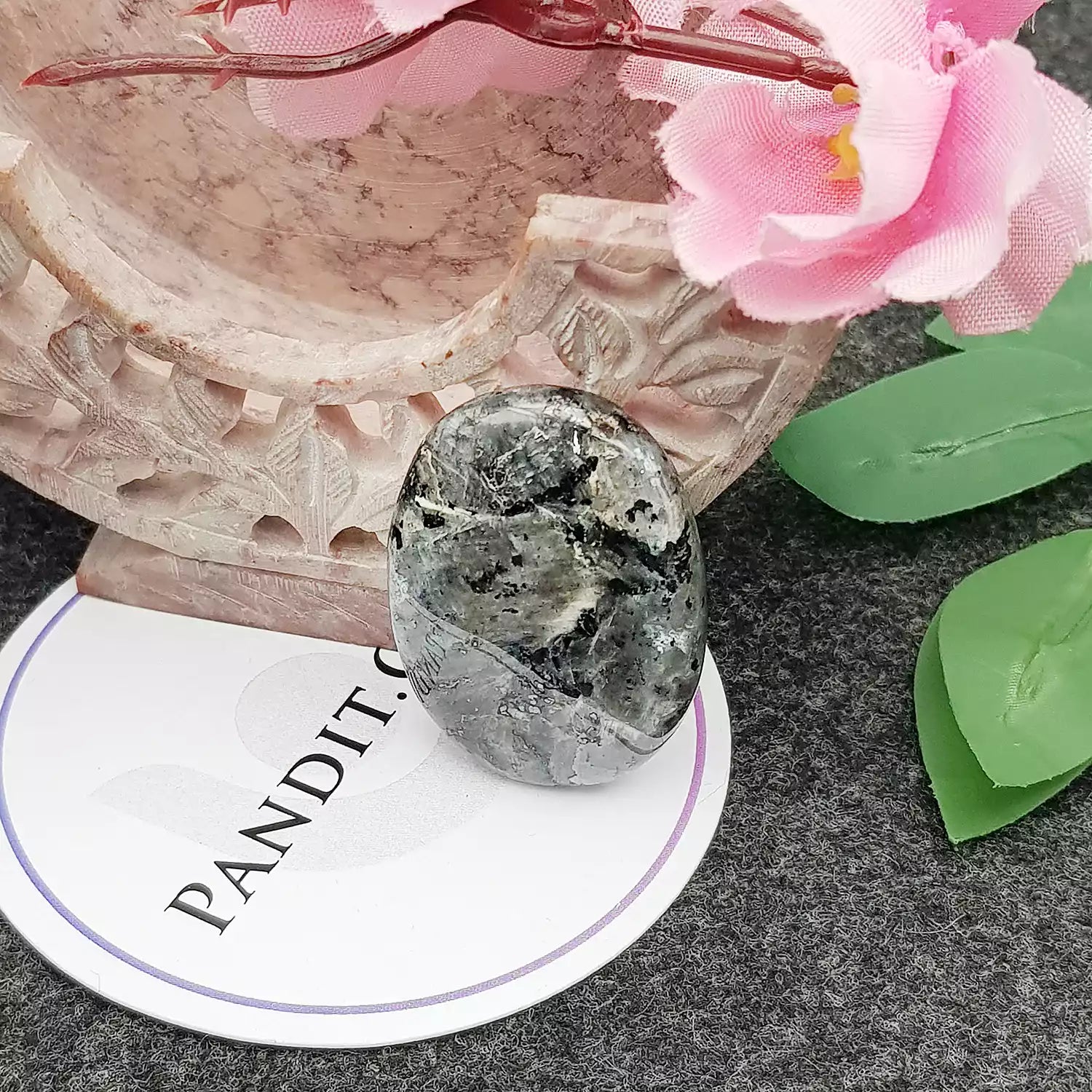 Larvikite Worry Stone