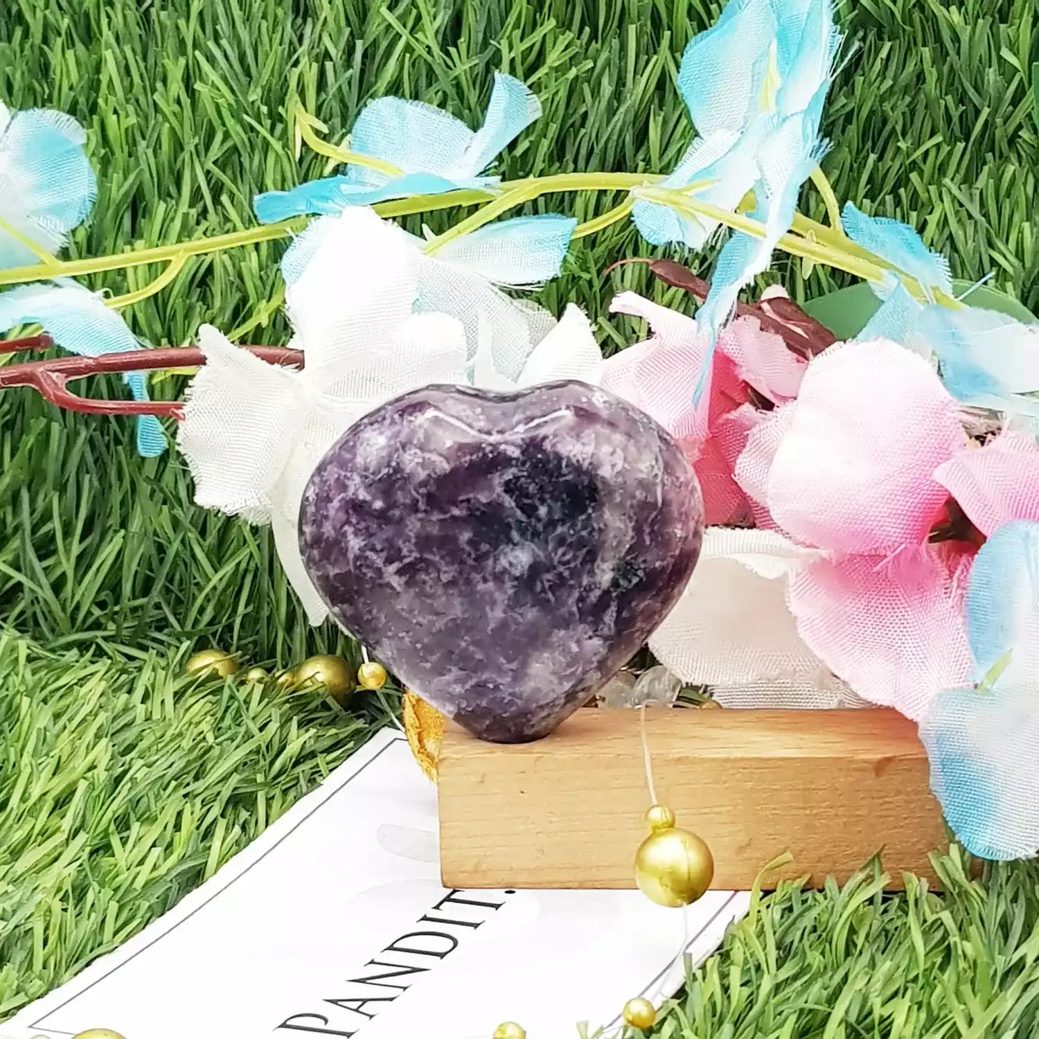 Lepidolite Healing Crystal Heart Stone