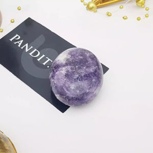 Lepidolite Healing Crystal Palm Stone