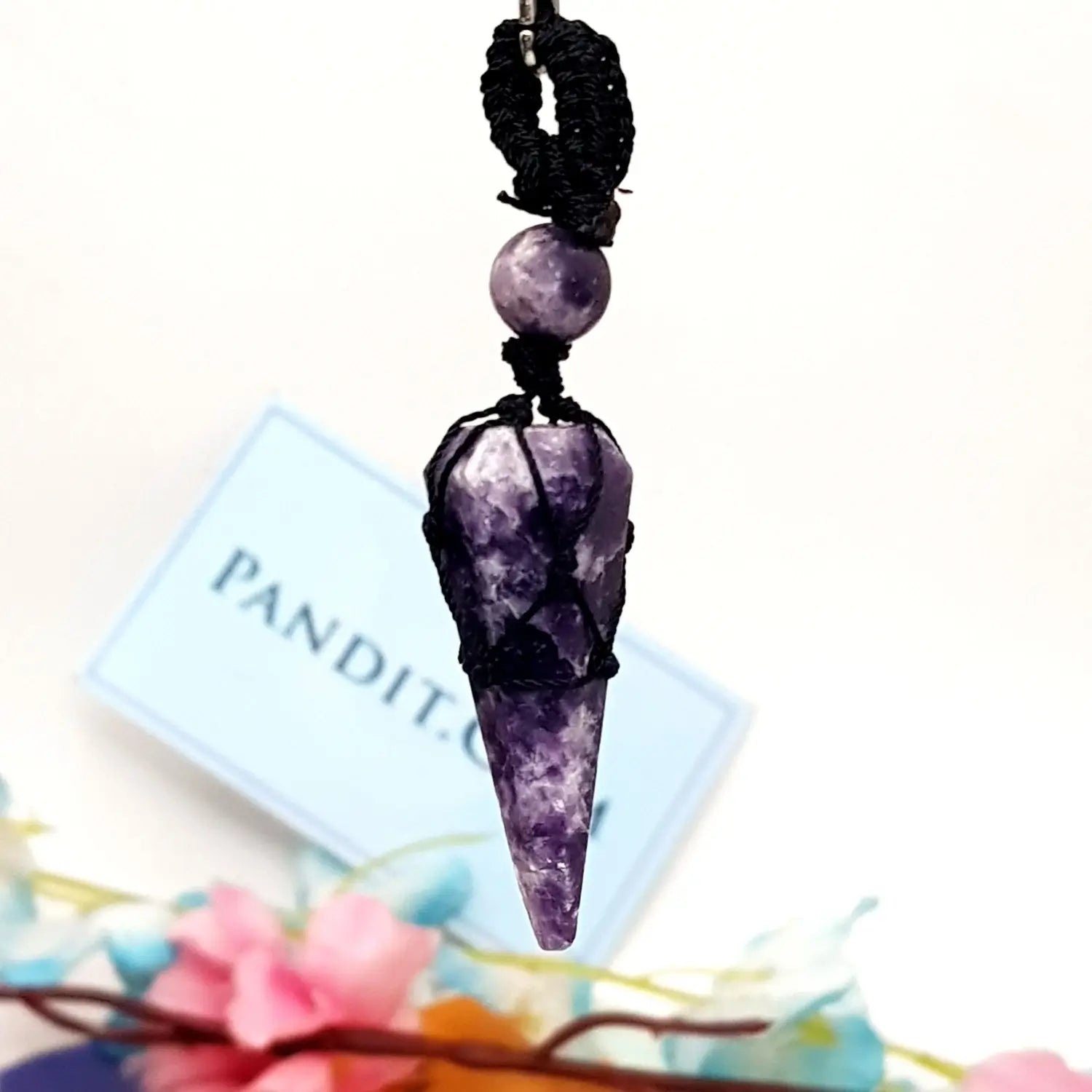 Lepidolite Dowsing Pendulum
