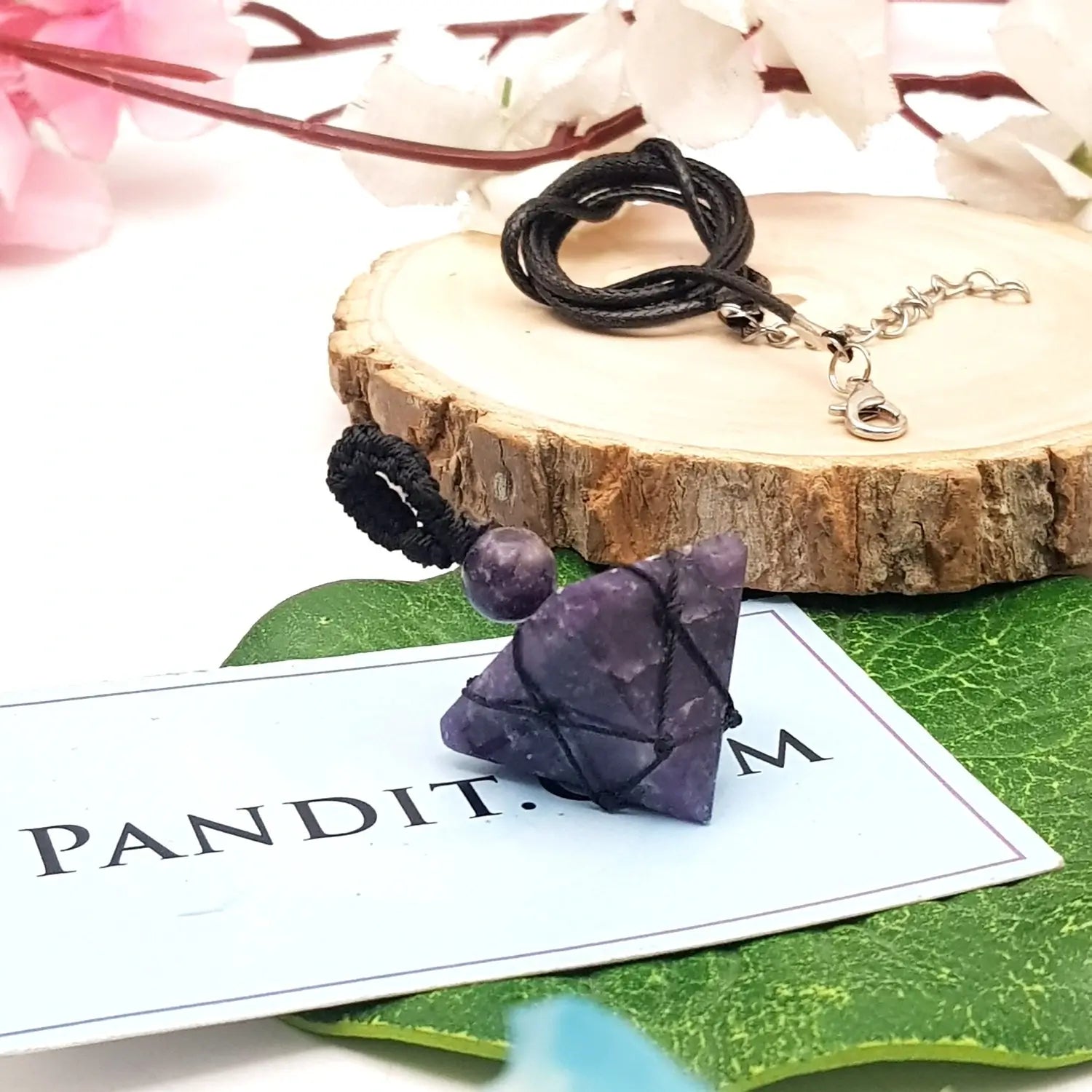 Lepidolite Pyramid Pendant