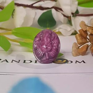 Lord Ganesha Ruby Carving