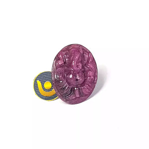 Lord Ganesha Ruby Carving