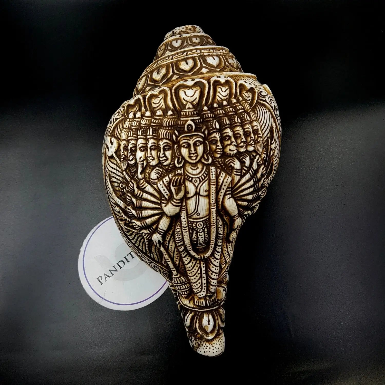 Lord Vishnu Carved Shankh
